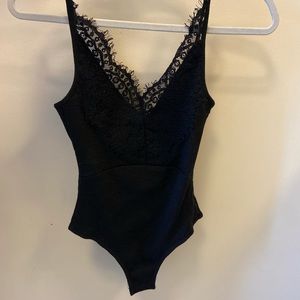 Nasty Gal Black Lace Bodysuit